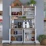 Hanah Home Armario Multiusos Nogal y Blanco JE176 - 3398